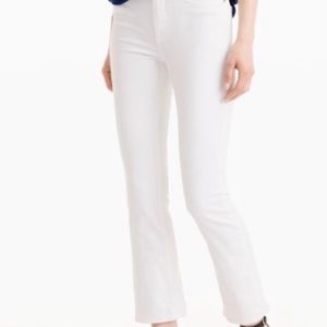 NWOT J Crew Billy demi boot cut white jeans 26P